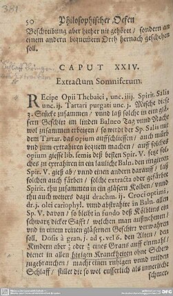 CAPUT XXIV. Extractum Somniferum.