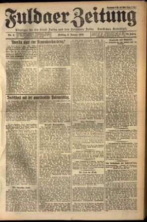 Erste Ausgabe vom Freitag, den 06. Januar 1928.