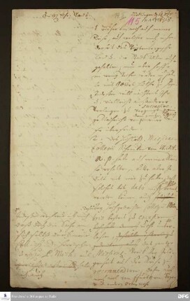 Brief von August Hermann Francke an Christian Wendt.