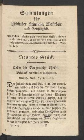 Neuntes Stück