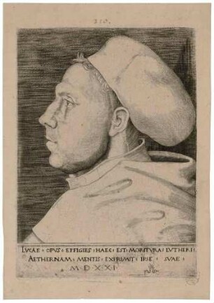 Bildnis Luther, Martin als Augustinermönch (mit dem Doktorhut)