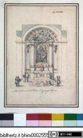 Disegni di Carlo Marchionni Architetto, e Scultore Romano, Altarentwurf für San Francesco in Pesaro