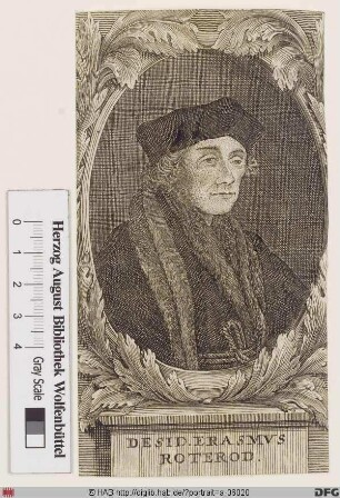 Bildnis Desiderius Erasmus, gen. Erasmus von Rotterdam