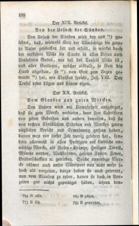 Der XIX. Artickel. Von der Ursach der Sünden.