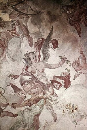 Himmel mit Göttergestalten, Allegorien und Putten