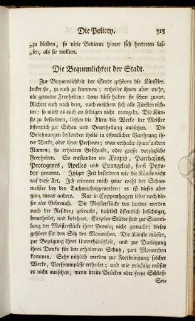 Die Bequemlichkeit der Stadt.