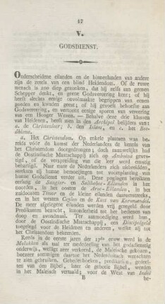 V. Godsdienst