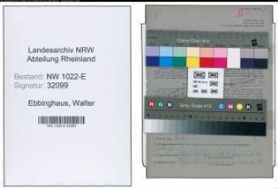 Entnazifizierung Walter Ebbinghaus , geb. 19.11.1904 (Justizbeamter)