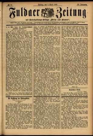 Ausgabe vom Freitag, den 05. April 1895.