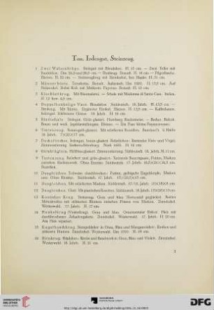 Ton, Irdengut, Steinzeug (Nr. 1-25)