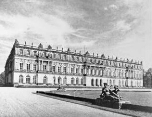 Herrenchiemsee, Neues Schloss, Westfassade; Georg von Dollmann; Julius von Hoffmann (ab 1883)