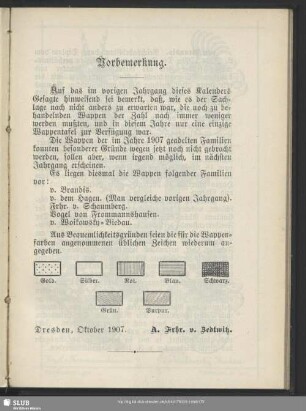 [Namensverzeichnis und Wappen von Adelsfamilien]
