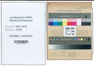 Entnazifizierung Johannes Scholten , geb. 26.07.1891 (Landwirt)