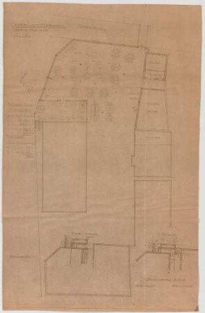 Thiersch, Friedrich von; Moosach bei Glonn; Wirtschaft am Steinsee - Gartenanlage (Grundriss)