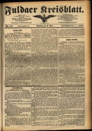 Ausgabe vom Dienstag, den 30. Mai 1905.