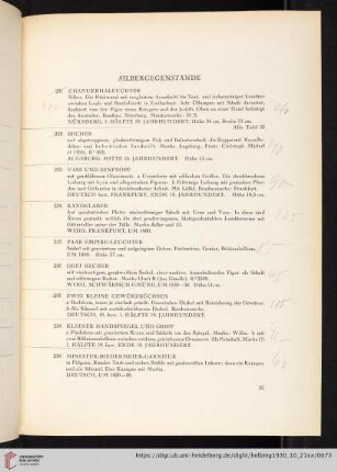Silbergegenstände (Nr. 231-249)