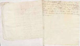Notizen, von Karoline Luises Hand, wahrscheinlich für Briefkonzept.