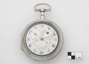 Silberne Freimaurer-Taschenuhr
