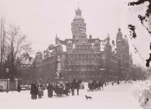 Leipzig, Karl-Tauchnitz-Straße, Pferdeschlitten