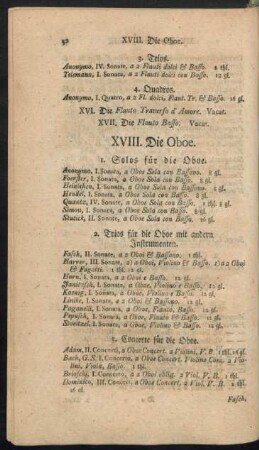 XVI. Die Flauto Traverso d'Amore