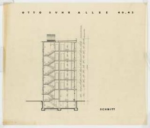 Wohnhäuser Otto-Suhr-Allee 40/42, Berlin-Charlottenburg: Schnitt 1:100