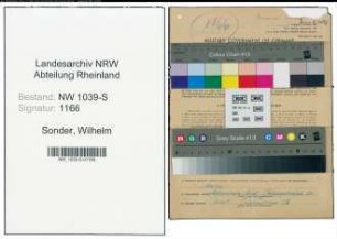 Entnazifizierung Wilhelm Sonder , geb. 27.04.1908 (Zimmermann)