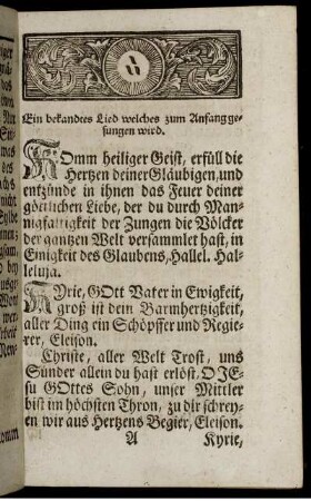 Ein bekandtes Lied welches zum Anfang gesungen wird. - Morgen-Lieder.