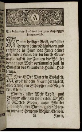 Ein bekandtes Lied welches zum Anfang gesungen wird. - Morgen-Lieder.
