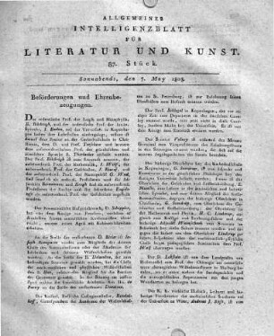 1803-05-07 : 87. Stück