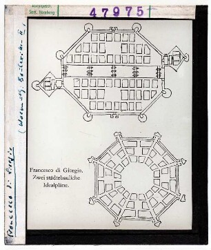 Francesco di Giorgio Martini: Plan zweier Idealstädte