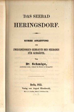 Das Seebad Heringsdorf