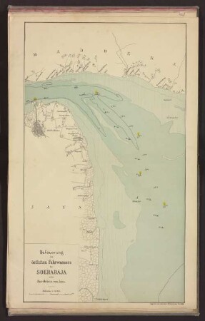 Befeuerung des östlichen Fahrwassers bei SOERABAJA an der Nordküste von Java.
