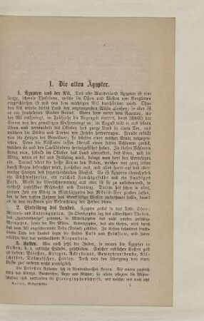 1. Die alten Ägypter