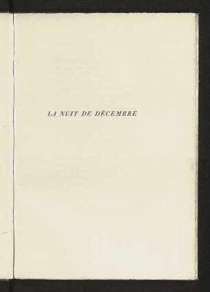 La Nuit de Décembre