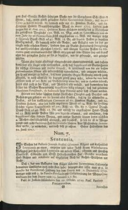 Num. 7. Sententia.