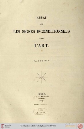 Essai sur les signes inconditionnels dans l'art
