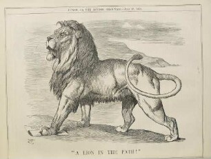 A lion in the path!