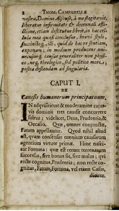 Caput I. De Caussis humanorum principatuum.