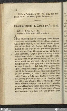 Quasimodogeniti. 1. Ṅeżelu po Jatschach