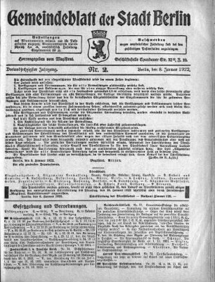 1922,2: Nr. 2, 8. Januar 1922