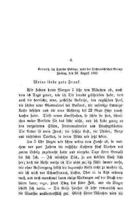 Kreuth, im Tyroler Gebirge, 28. August 1840