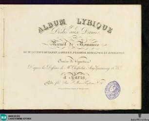 Album lyrique ou recueil de romances