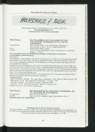 Hochschule für Musik und Theater