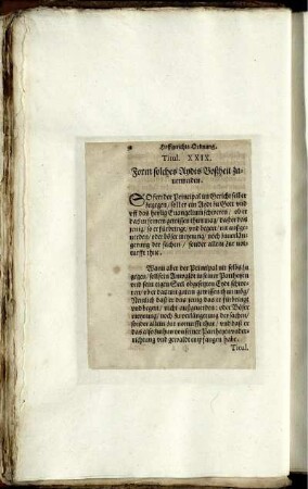 Titul. XXIX. Form solches Aydts Boßheit zuvermeiden
