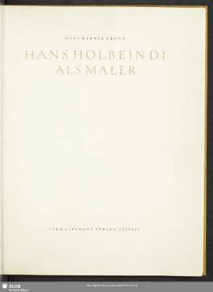 Hans Holbein d.J. als Maler