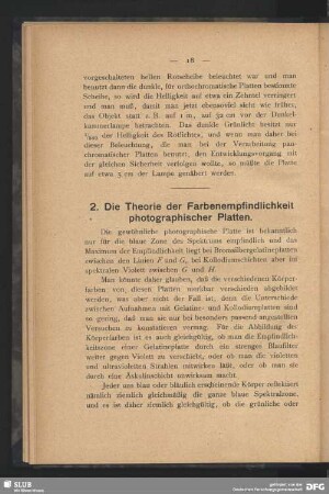 2. Die Theorie der Farbempfindlichkeit photographischer Platten