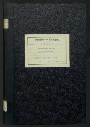 Solingen: Gesundheitskommission 1919-1929
