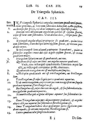 Cap. III. De Triangulis Sphæricis.