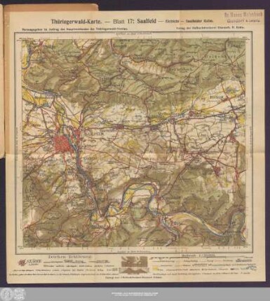 Thüringerwald-Karte. — Blatt 17: Saalfeld — Eichicht — Saalfelder Kulm.
