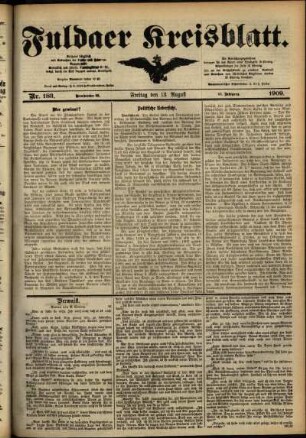Ausgabe vom Freitag, den 13. August 1909.